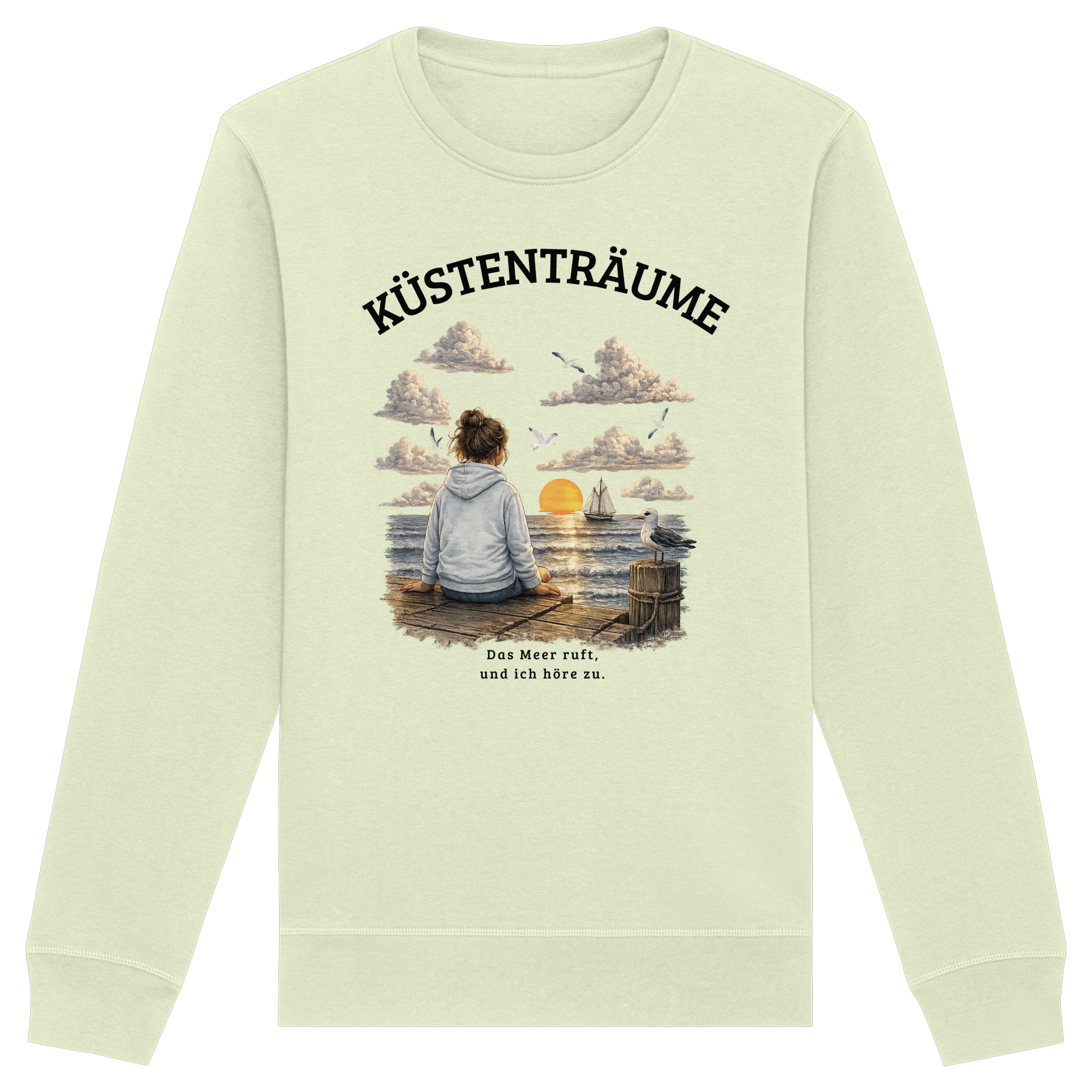 Küstenträume – Premium Bio-Sweatshirt