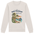 Koh Phangan Good Vibes Only – Bio Unisex Sweatshirt – Frontprint – Original-Mockup organic basic unisex sweatshirt vintage white mit Motivdruck