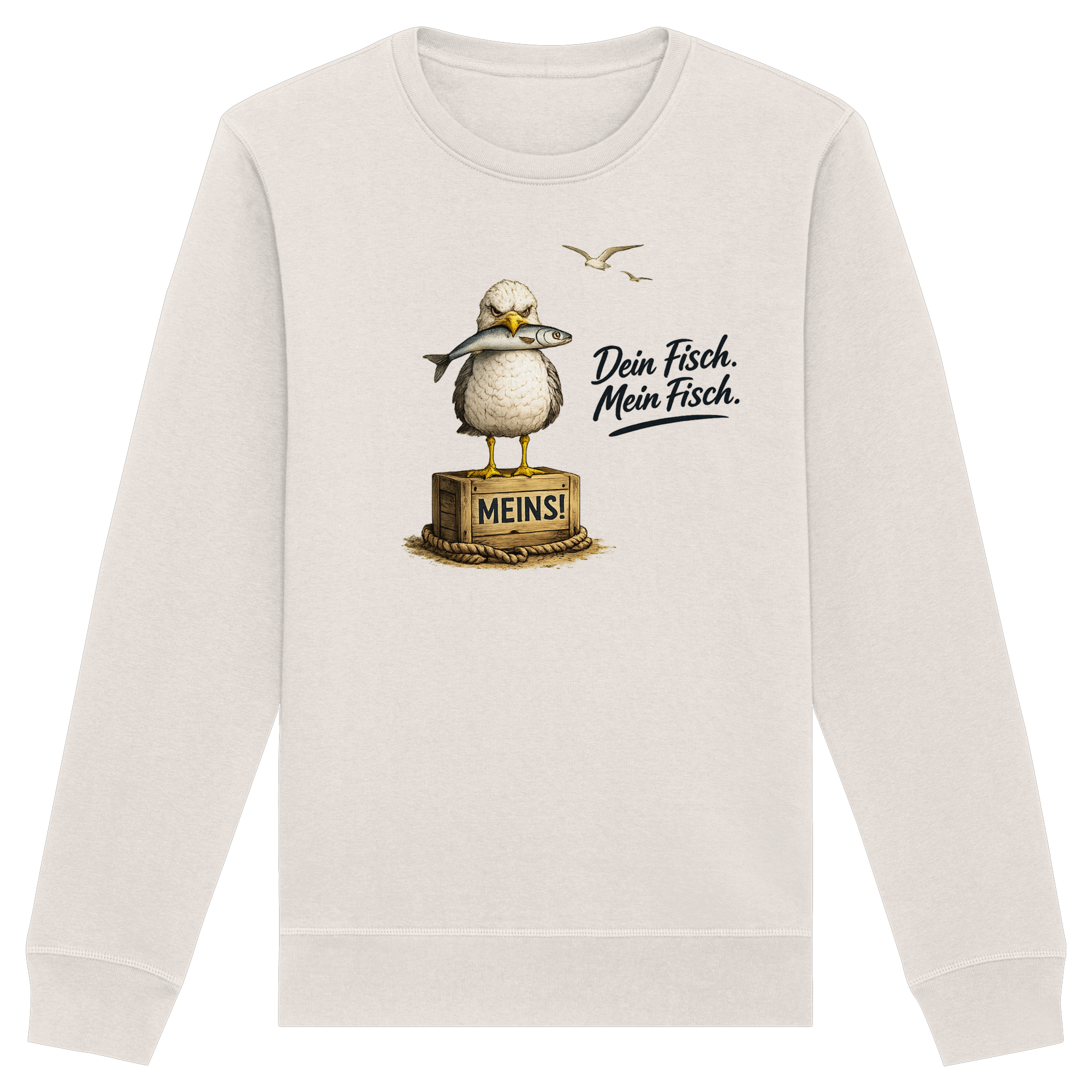 Alpha - Möwe mit Meinung – Dein Fisch. Mein Fisch. | - Organic Basic Unisex Sweatshirt