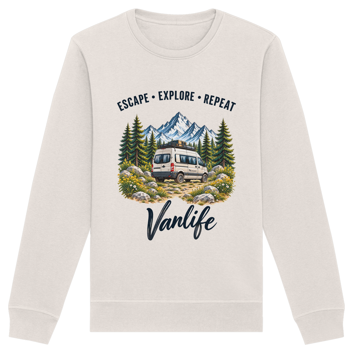 Escape • Explore • Repeat – Vanlife - Bio Unisex Sweatshirt