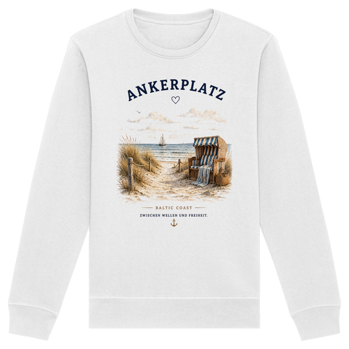 Ankerplatz  – Küstengefühl – Bio Unisex Sweatshirt