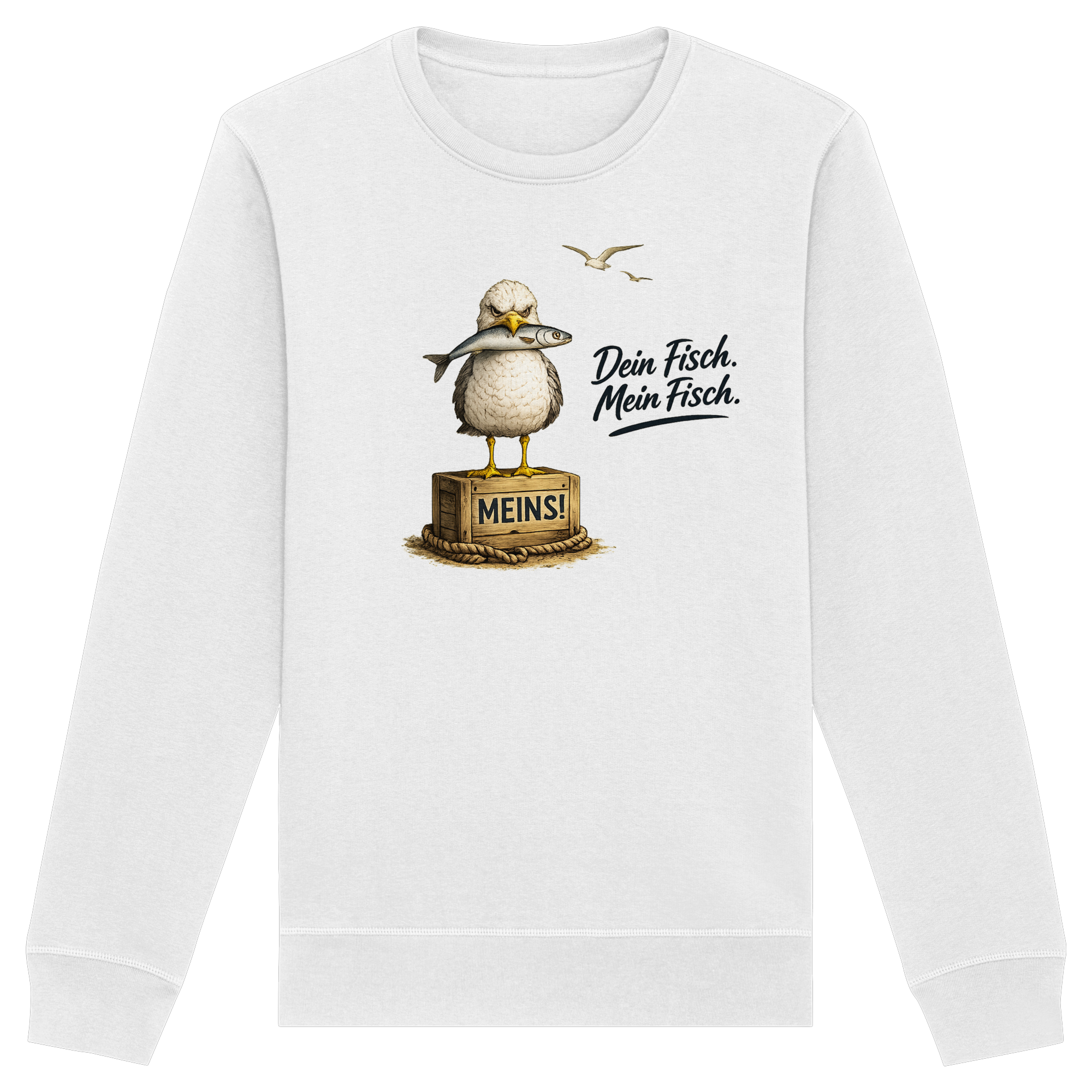 Alpha - Möwe mit Meinung – Dein Fisch. Mein Fisch. | - Organic Basic Unisex Sweatshirt