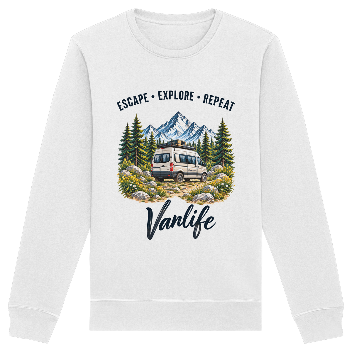 Escape • Explore • Repeat – Vanlife - Bio Unisex Sweatshirt