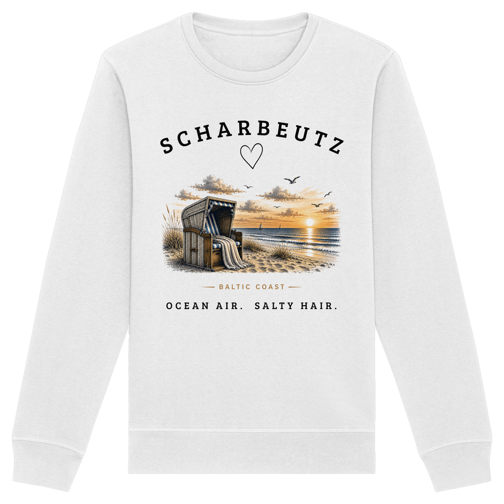 Scharbeutz Ostsee Sweatshirt – Strandkorb Sonnenuntergang