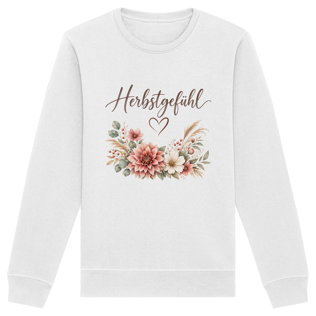 Herbstgefühl – Florales Unisex Bio Sweatshirt | Autumn Bloom