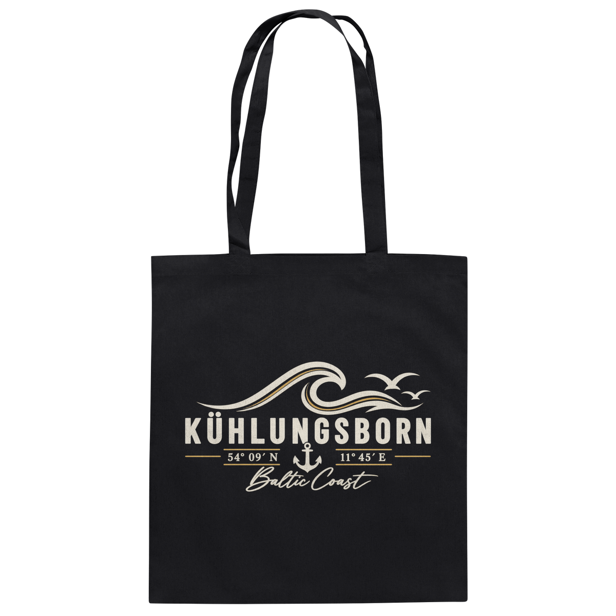 Kühlungsborn – Baltic Coast - Dark Edition - Tasche 100% Bio Baumwolle