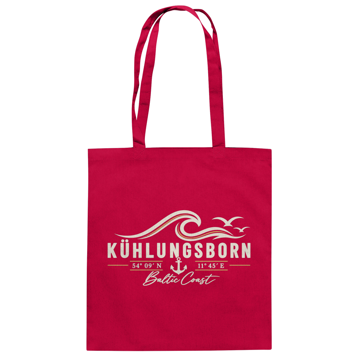 Kühlungsborn – Baltic Coast - Dark Edition - Tasche 100% Bio Baumwolle