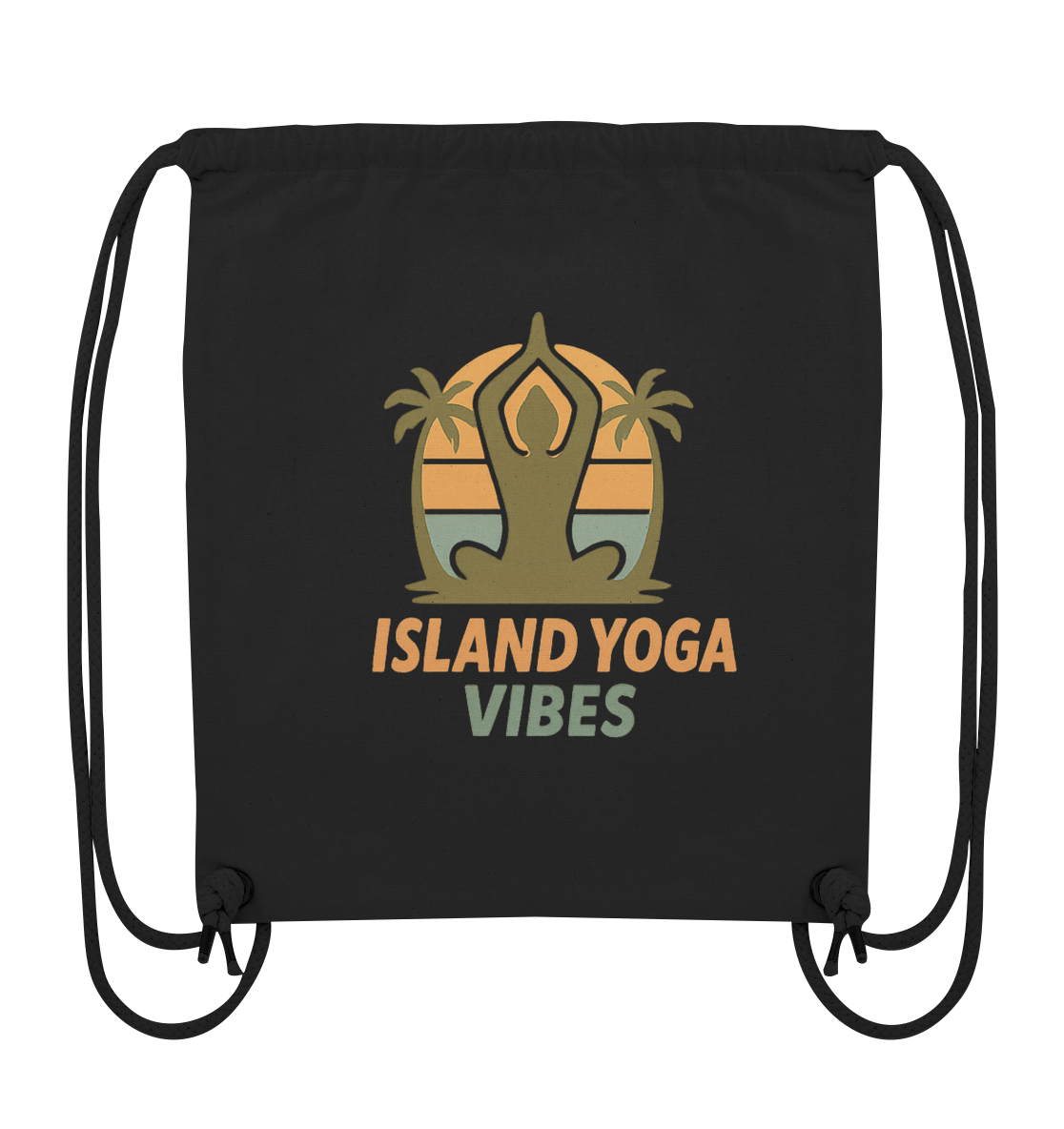Island Yoga Vibes – Sunset Yoga Design | Tropical Meditation - Organic Gym-Bag