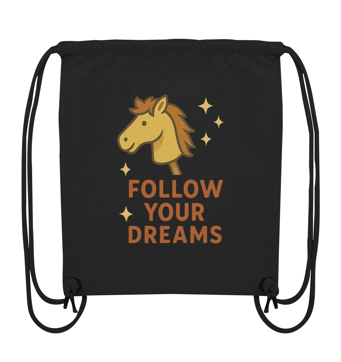 Follow Your Dreams – Cute Hobby Horse Design| Motivational Horse Design - Organic Gym-Bag