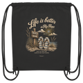 Life-is-better-in-Flip-Flops-Dark-Edition - Organic Gym-Bag