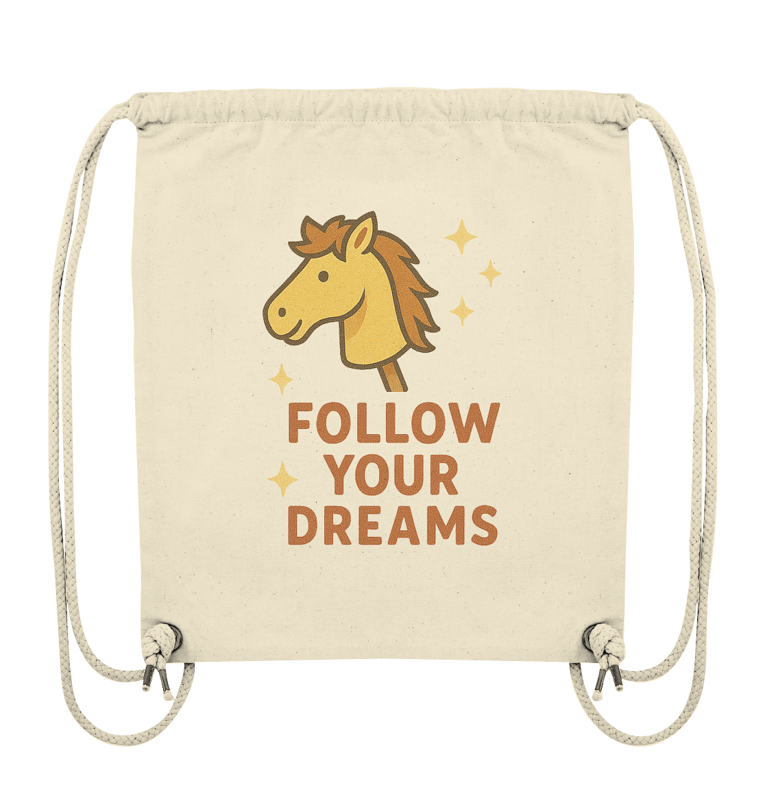 Follow Your Dreams – Cute Hobby Horse Design| Motivational Horse Design - Organic Gym-Bag