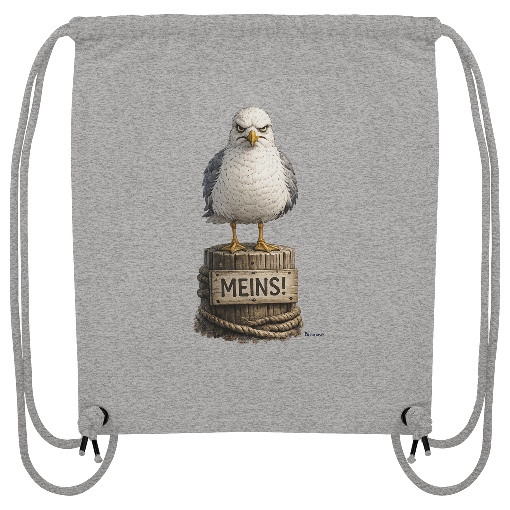 Möwe mit Meinung – MEINS! | - Organic Gym-Bag