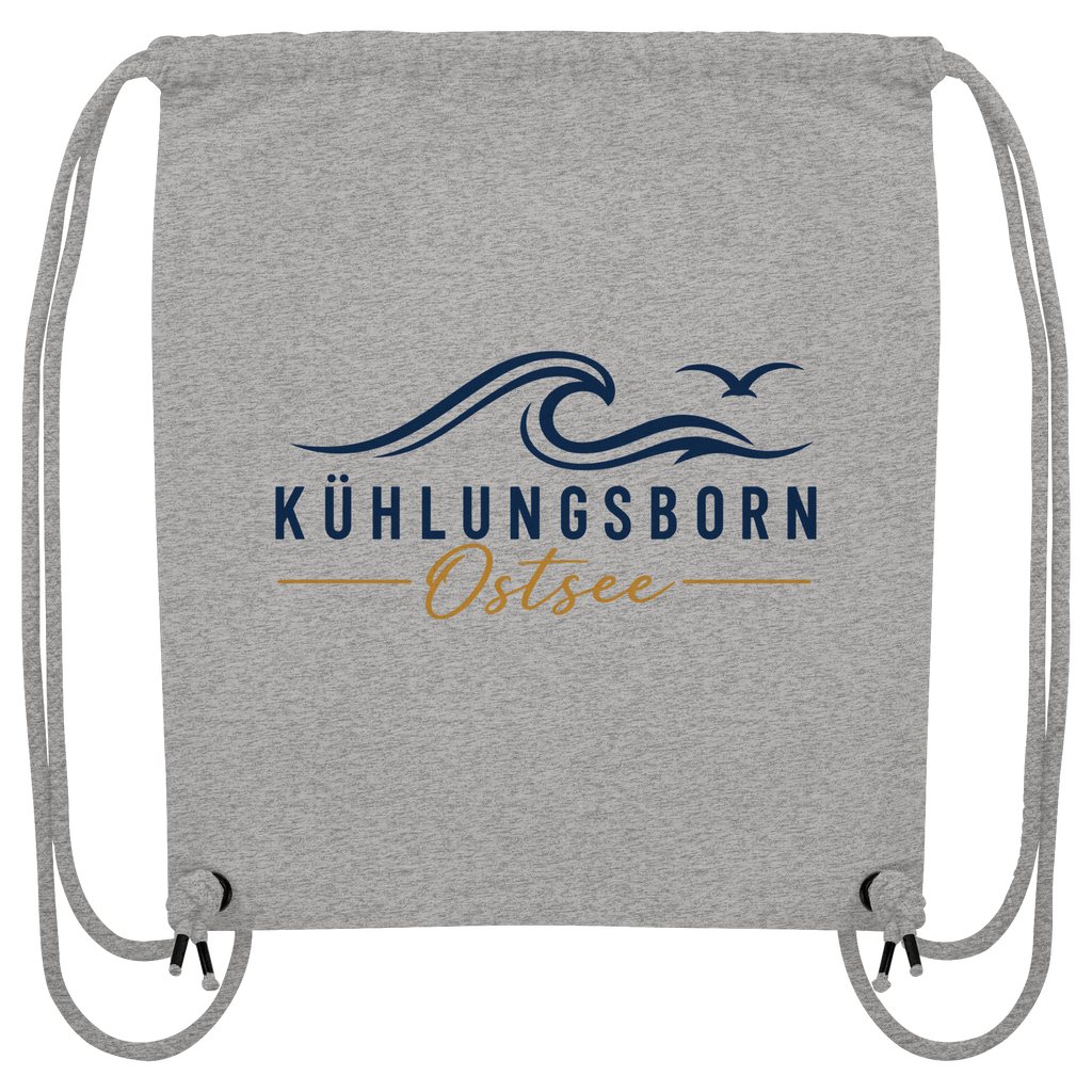 Kühlungsborn Baltic Waves Canvas-Gym-Bag Light Edition in Heather Grey – originales Shirtigo-Produktmockup