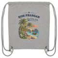 Koh Phangan Good Vibes Only – Bio Rucksack – Original-Mockup organic gym bag heather grey mit Motivdruck