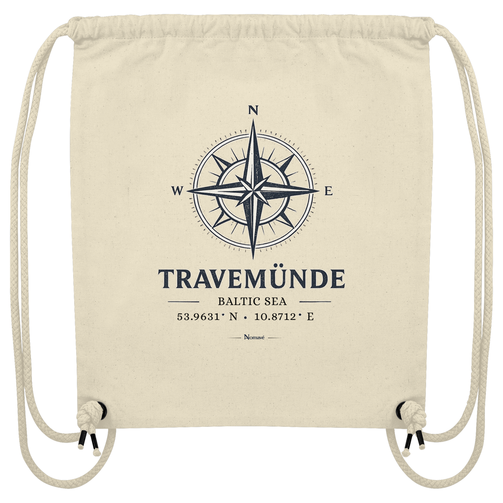 Travemünde Windrose – Baltic Sea Bio Turnbeutel (Gym Bag)