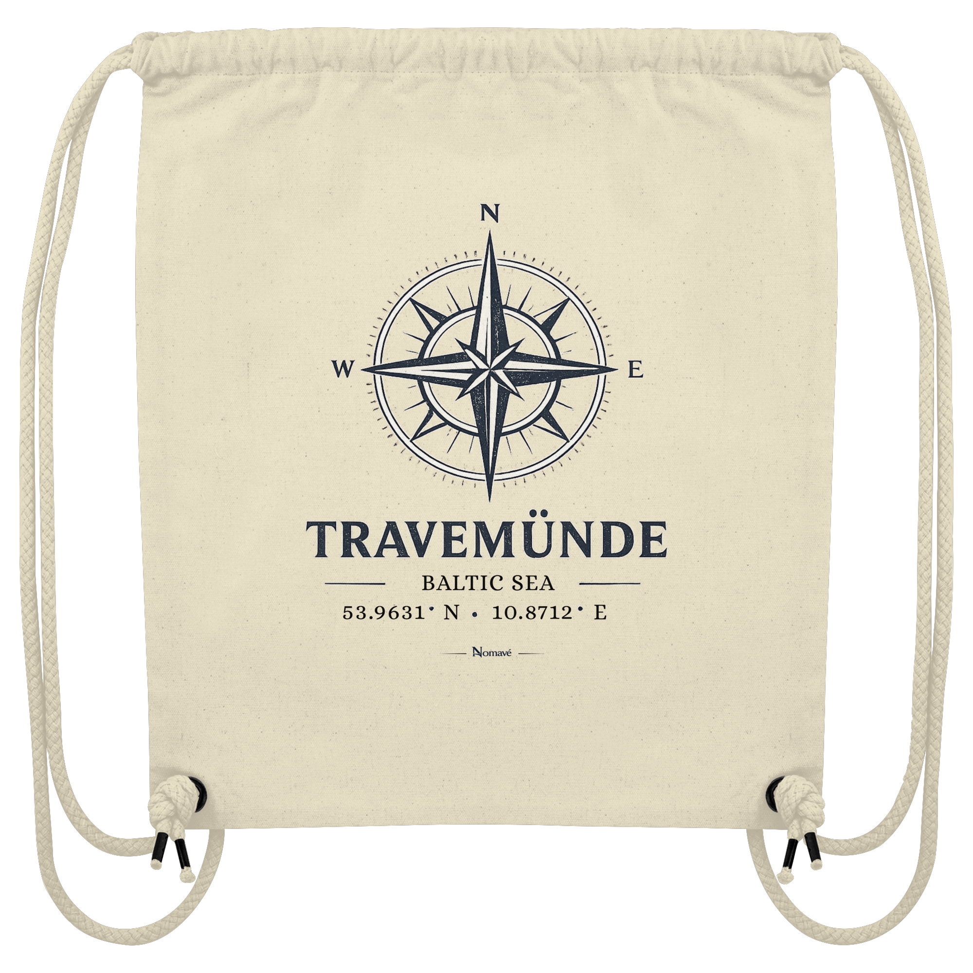 Travemünde Windrose – Baltic Sea Bio Turnbeutel (Gym Bag)