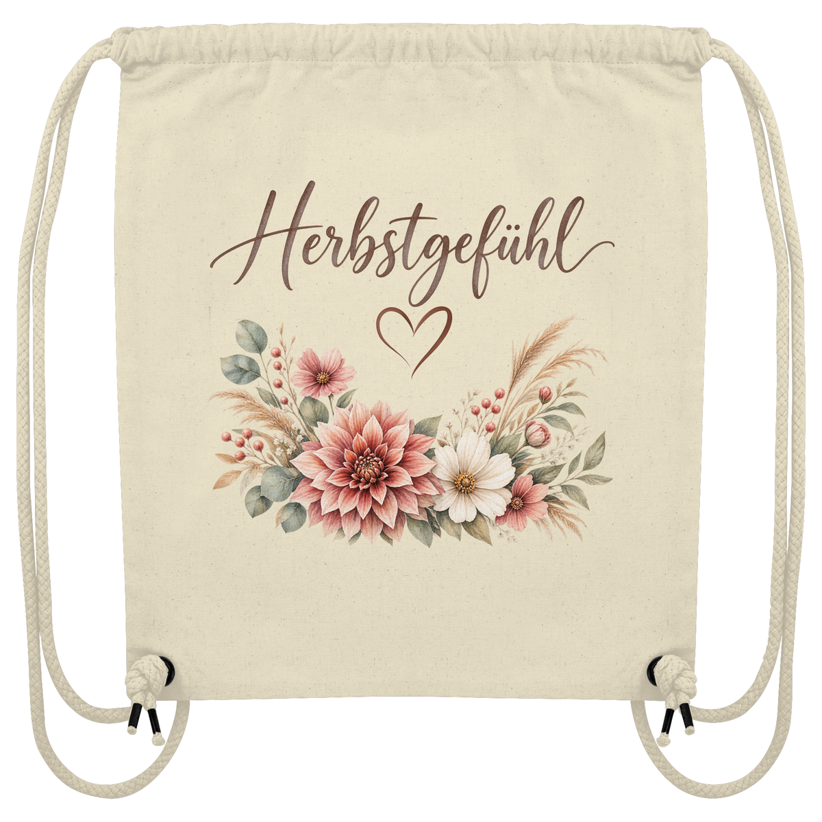 Herbstgefühl – Autumn Bloom - Organic Gym-Bag