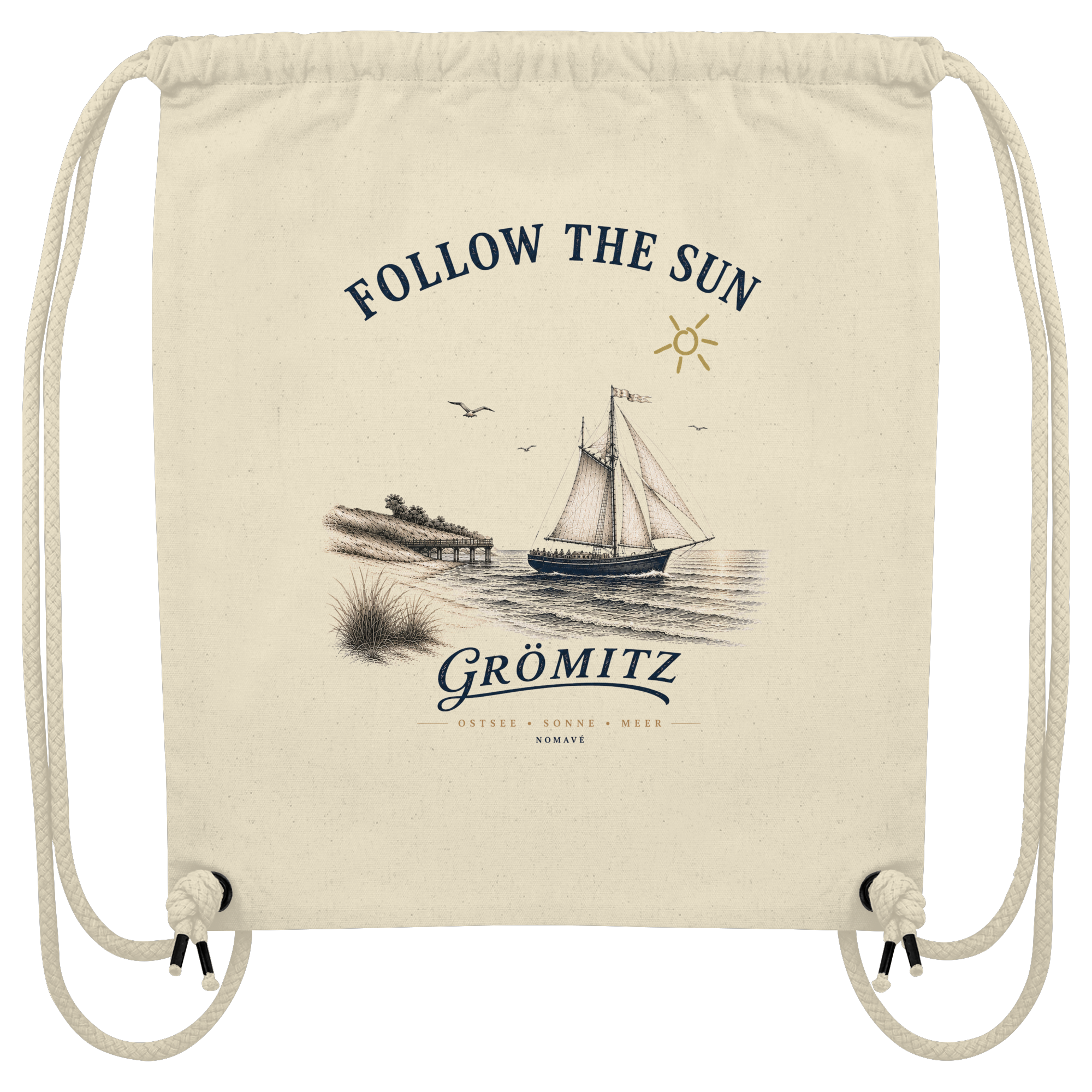 Grömitz - Follow the Sun - Organic Gym-Bag