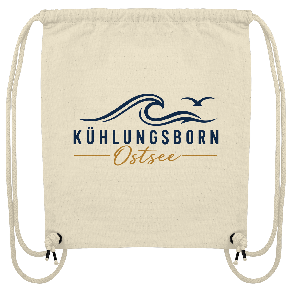 Kühlungsborn Baltic Waves Canvas-Gym-Bag Light Edition in Natural – originales Shirtigo-Produktmockup