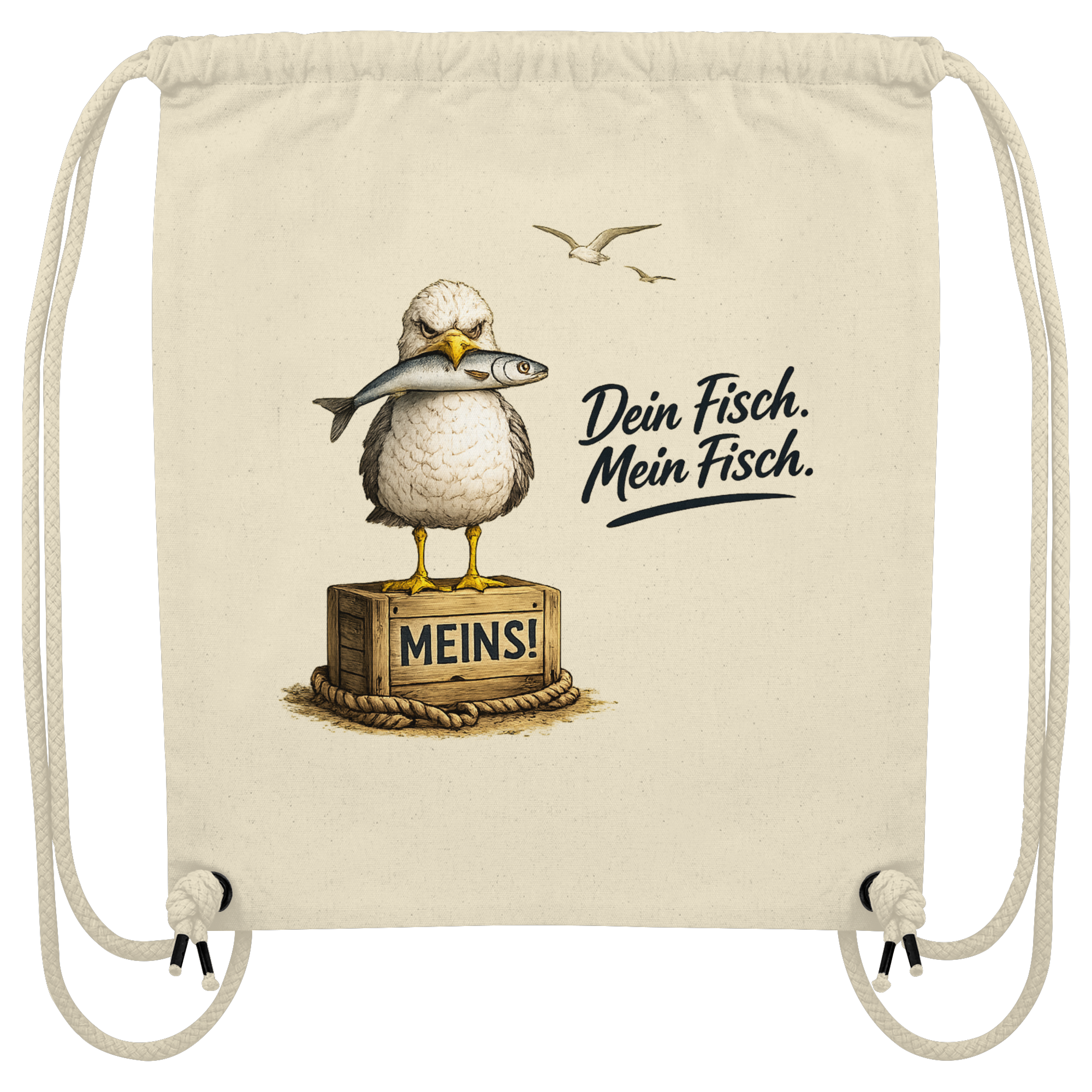Alpha - Möwe mit Meinung – Dein Fisch. Mein Fisch. | - Organic Gym-Bag