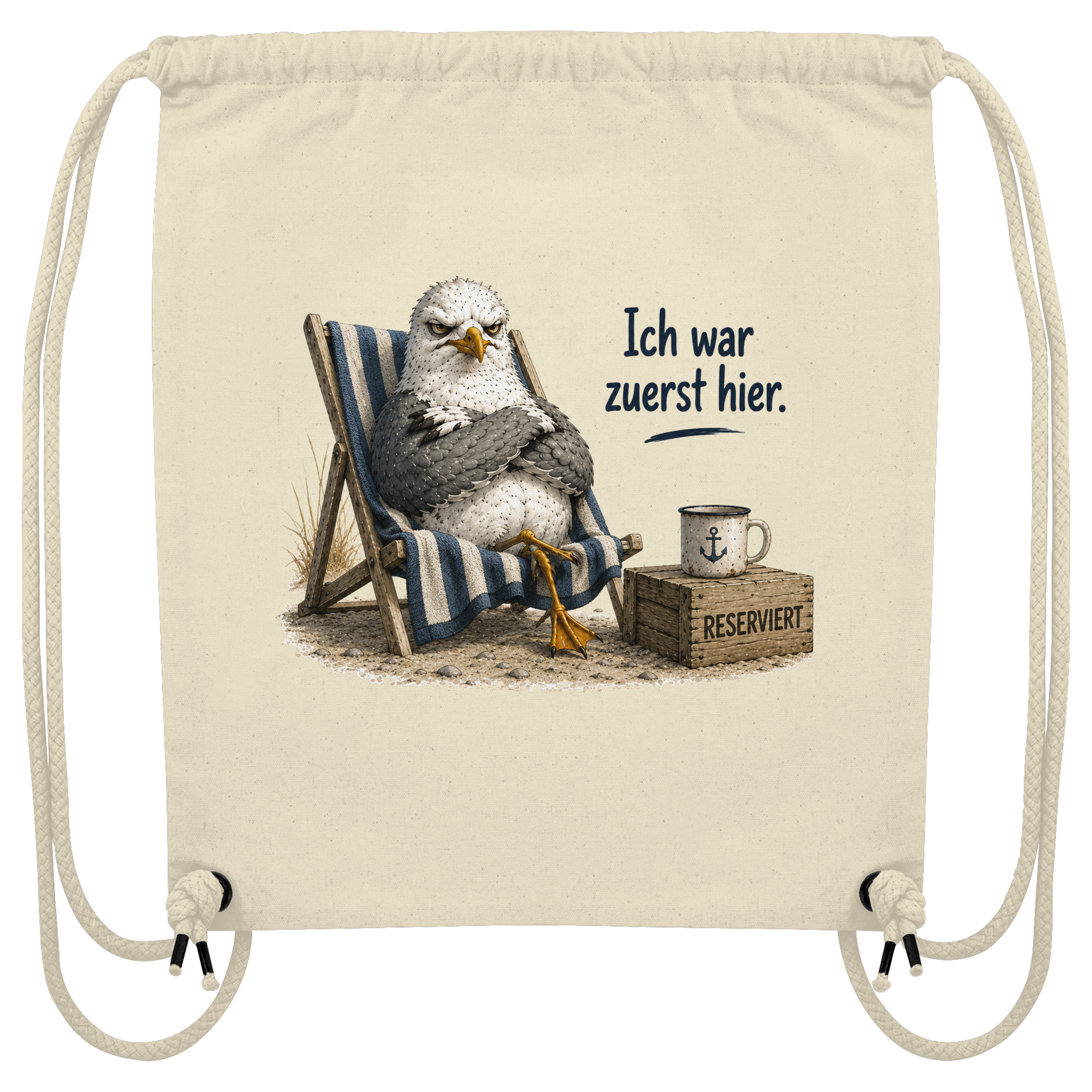 Ich war zuerst hier – Möwe mit Meinung |  - Organic Gym-Bag