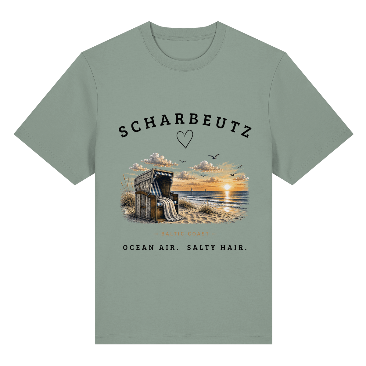Scharbeutz - Strandkorb am Meer - Bio-Heavy Shirt