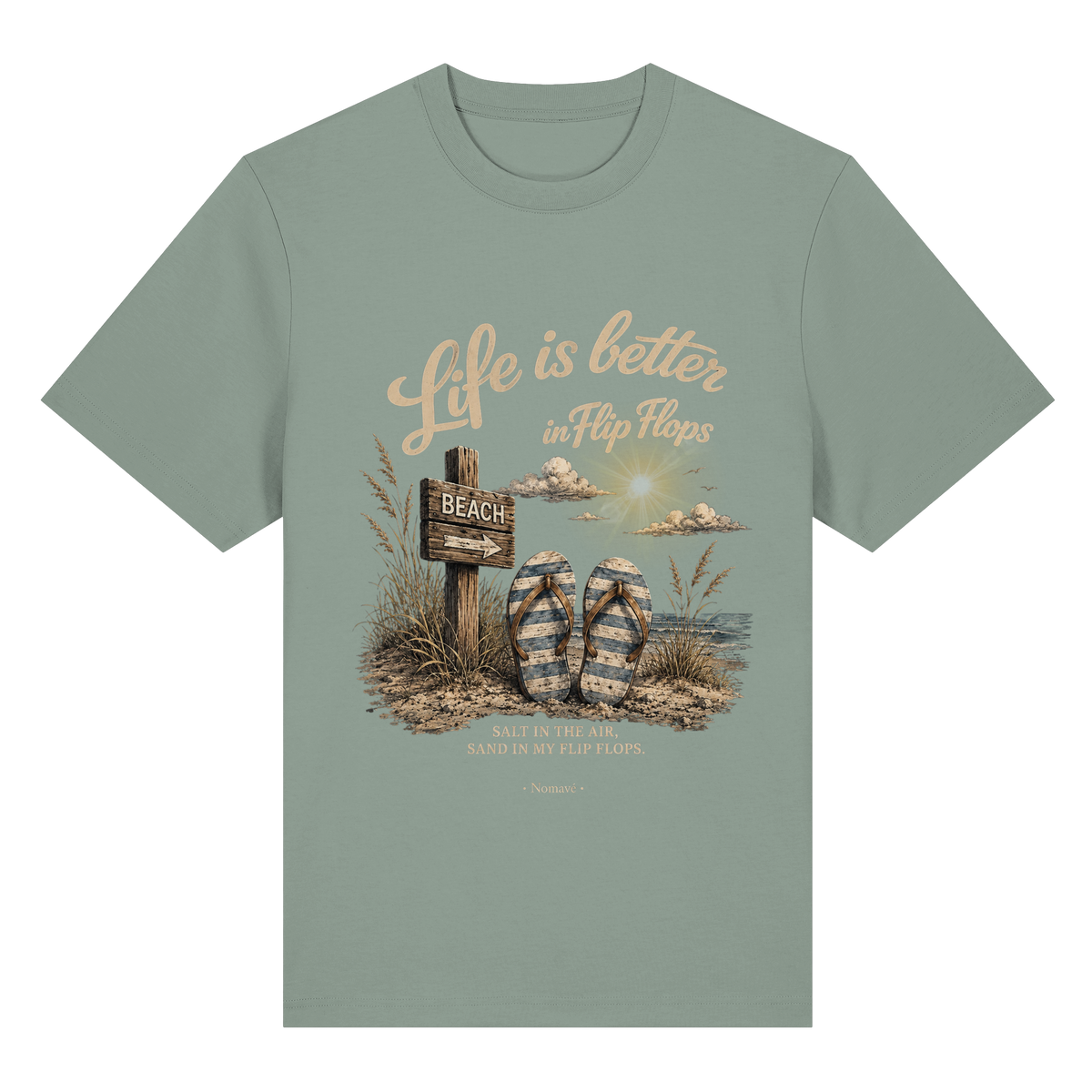 Life-is-better-in-Flip-Flops-Dark-Edition - Bio-Heavy Shirt