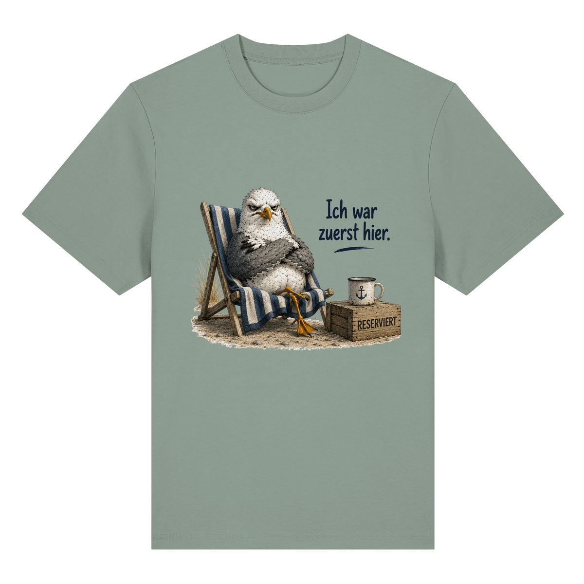 Ich war zuerst hier – Möwe mit Meinung - Bio-Heavy Shirt