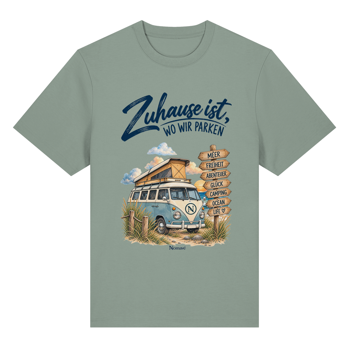 Zuhause ist, wo wir parken – Vanlife & Camping - Bio-Heavy Shirt