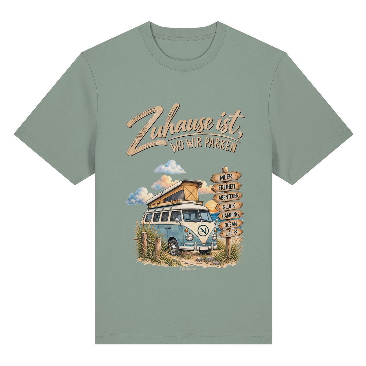 Zuhause ist, wo wir parken – Vanlife & Camping - Bio-Heavy Shirt