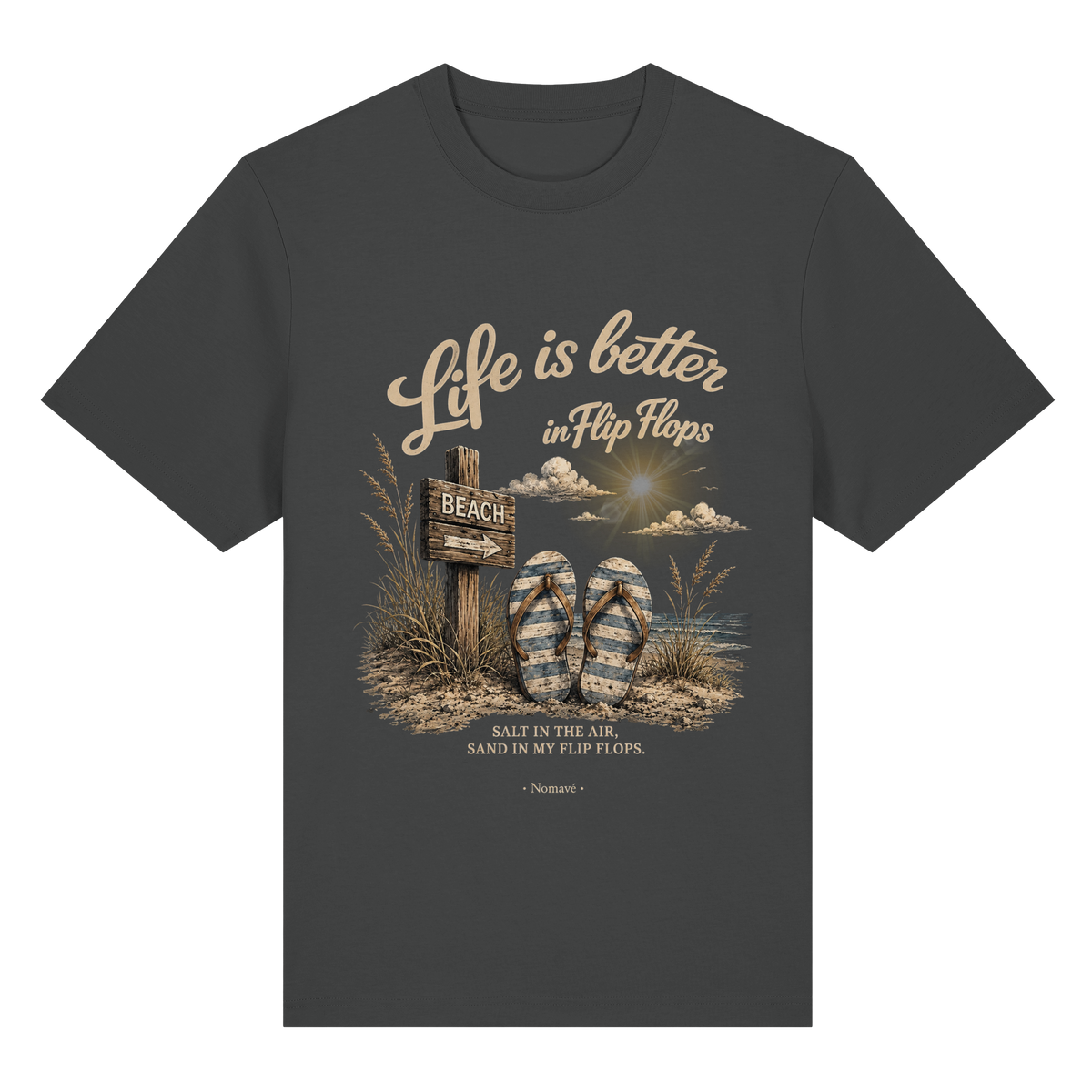 Life-is-better-in-Flip-Flops-Dark-Edition - Bio-Heavy Shirt