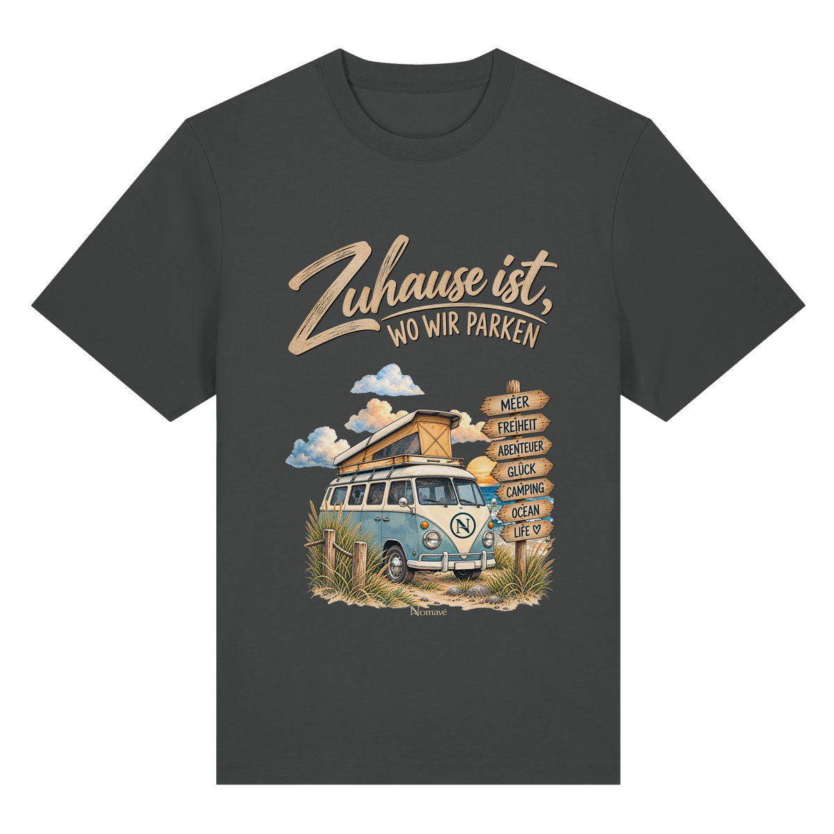 Zuhause ist, wo wir parken – Vanlife & Camping - Bio-Heavy Shirt