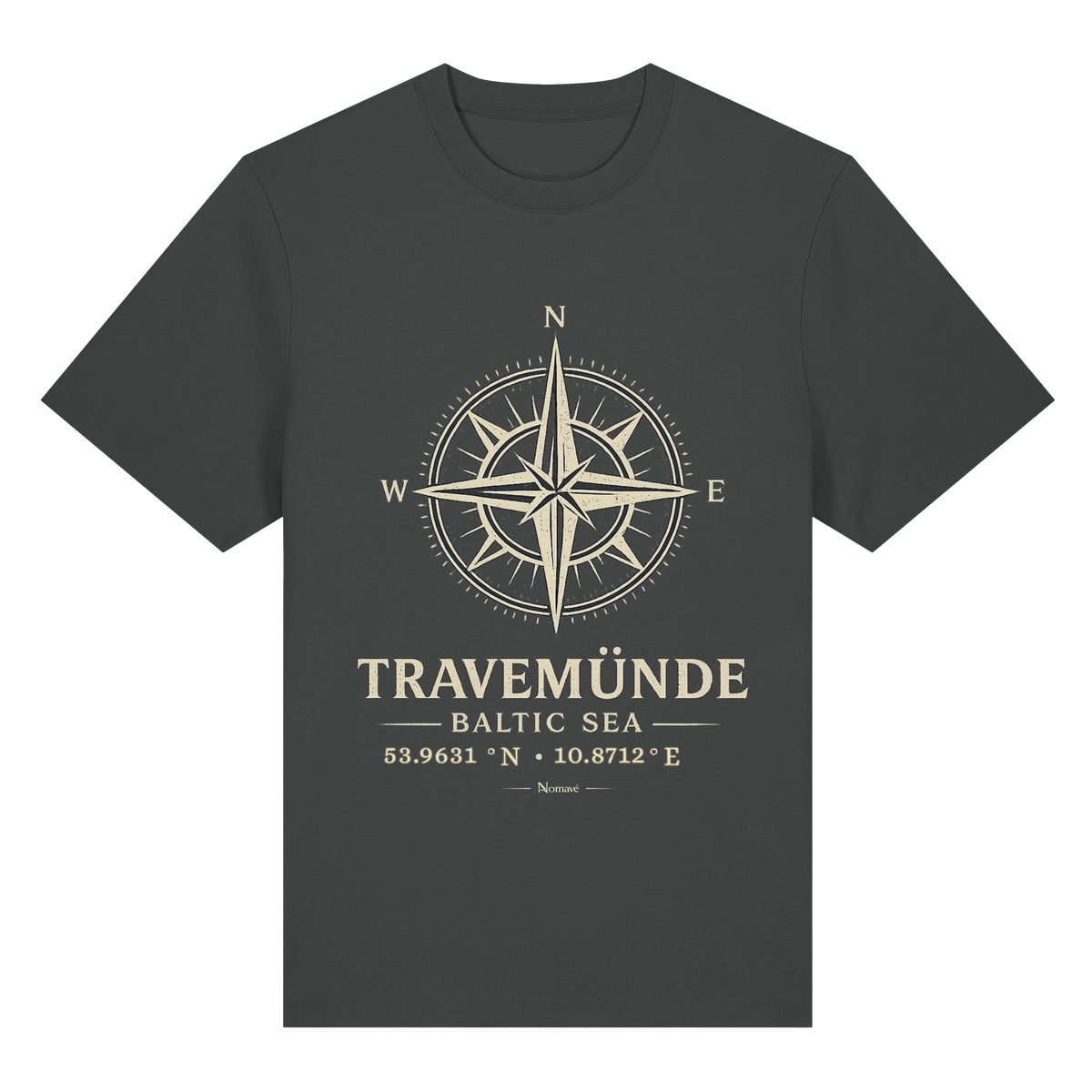 Travemünde Windrose - Dark Edition - Bio-Heavy Shirt