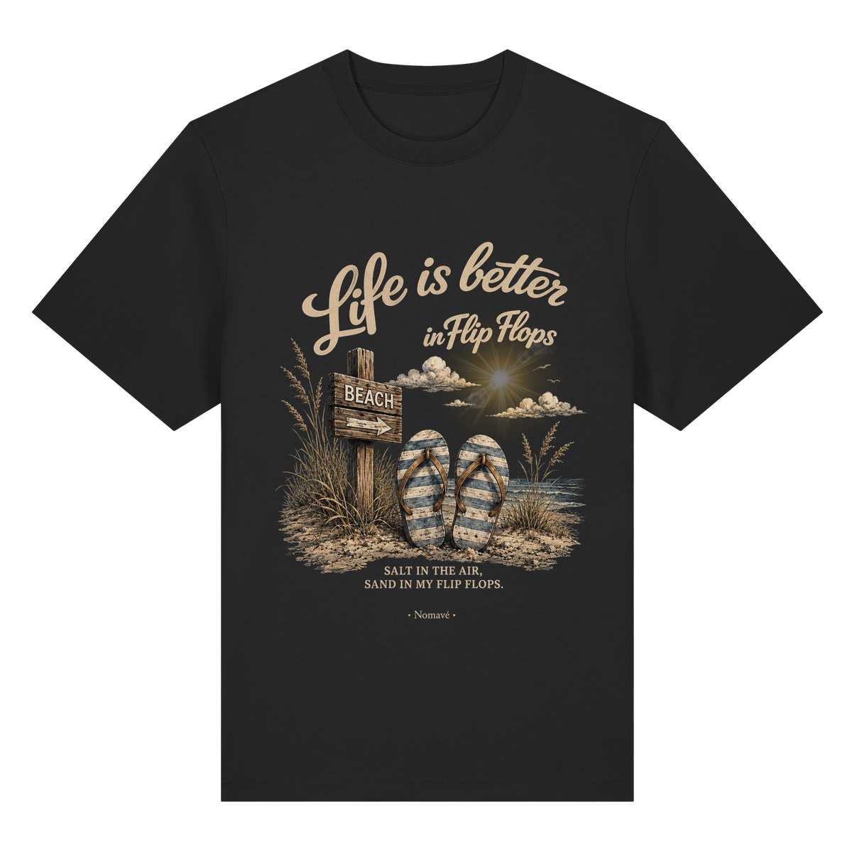 Life-is-better-in-Flip-Flops-Dark-Edition - Bio-Heavy Shirt