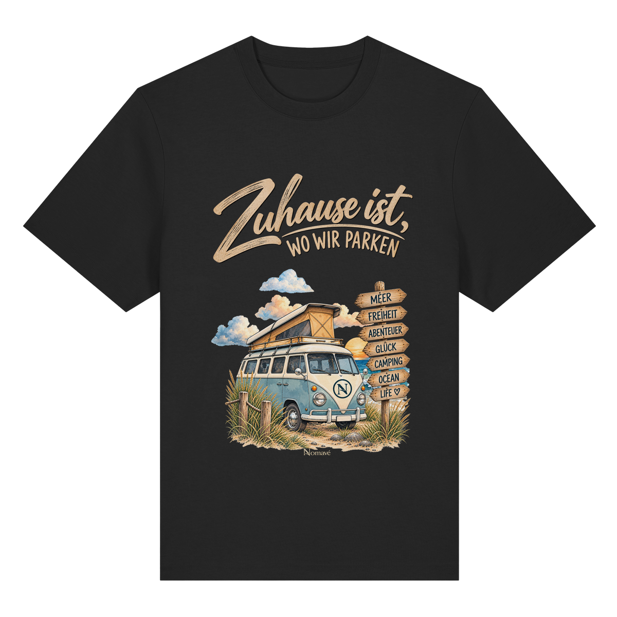 Zuhause ist, wo wir parken – Vanlife & Camping - Bio-Heavy Shirt