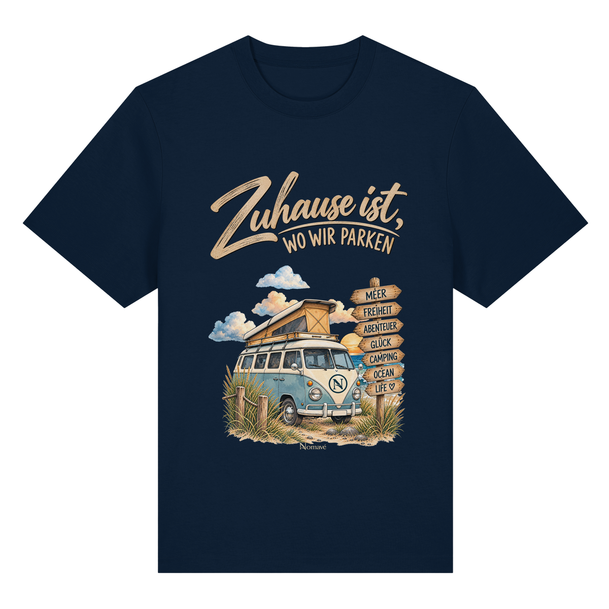 Zuhause ist, wo wir parken – Vanlife & Camping - Bio-Heavy Shirt