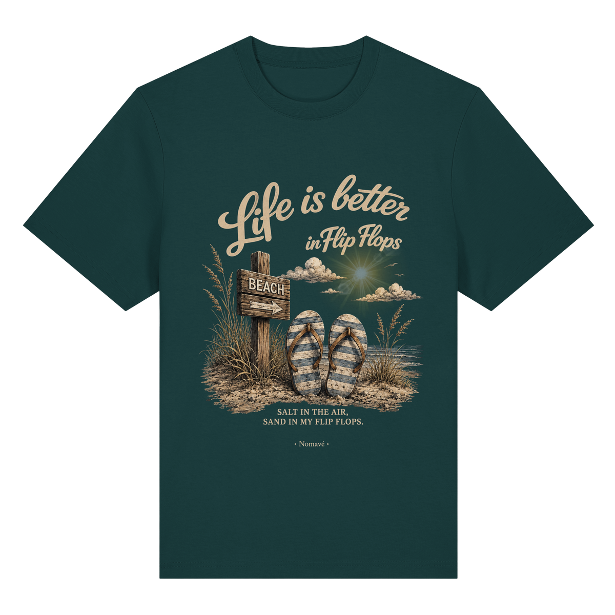 Life-is-better-in-Flip-Flops-Dark-Edition - Bio-Heavy Shirt