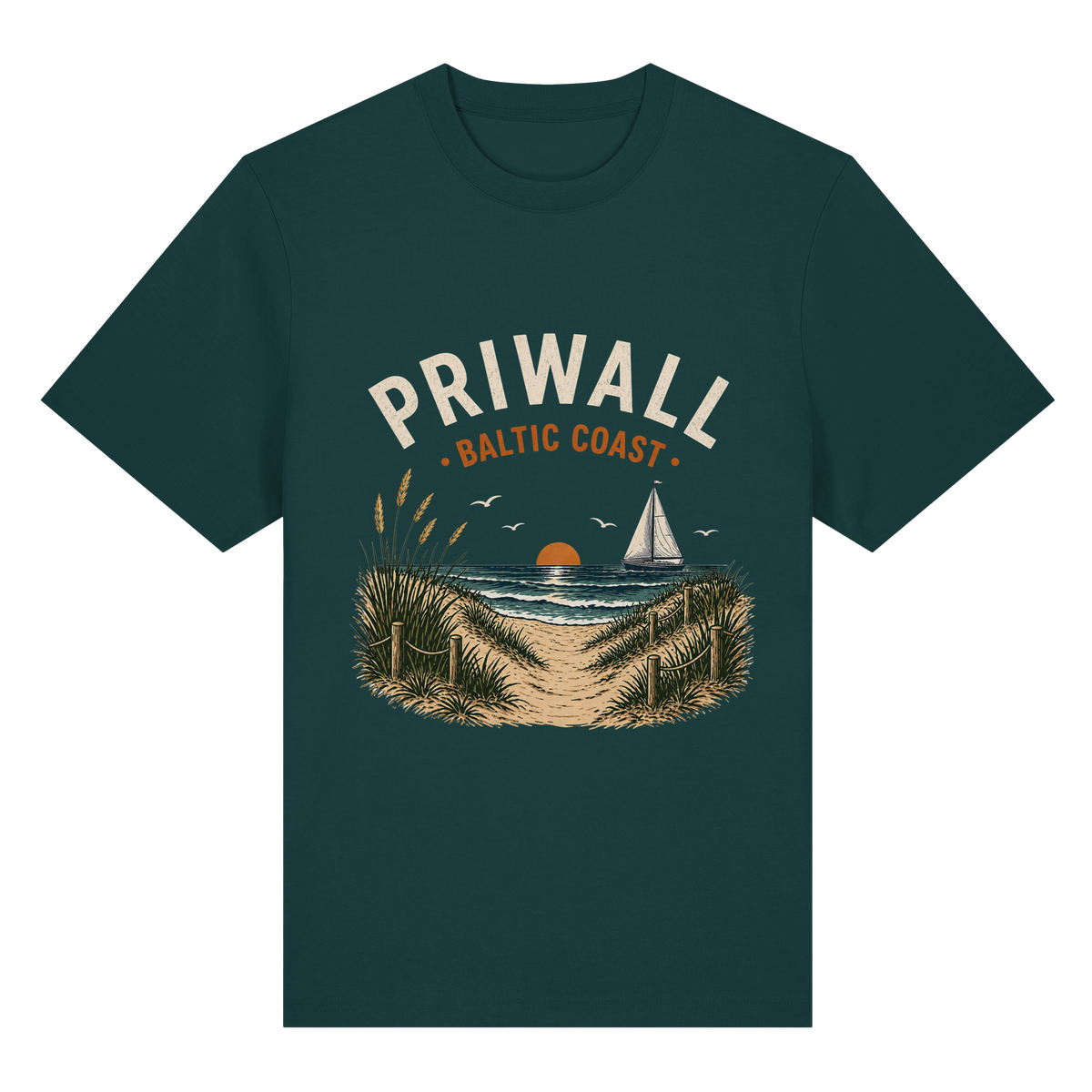 Priwall – Baltic Coast – Dark Edition – Bio-Heavy T-Shirt