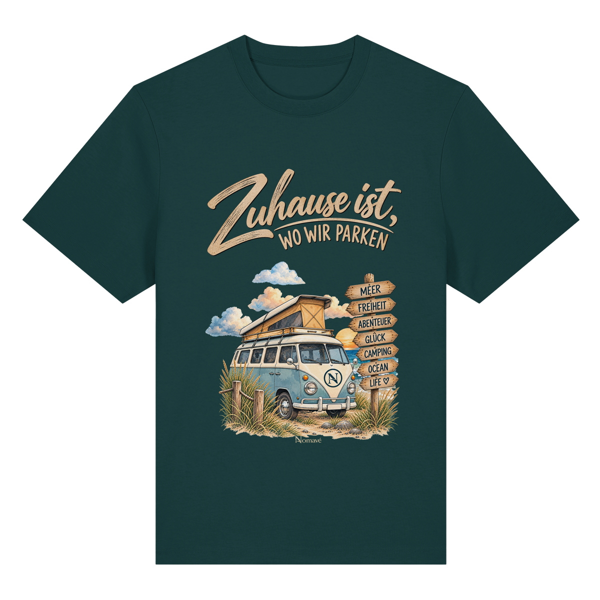 Zuhause ist, wo wir parken – Vanlife & Camping - Bio-Heavy Shirt