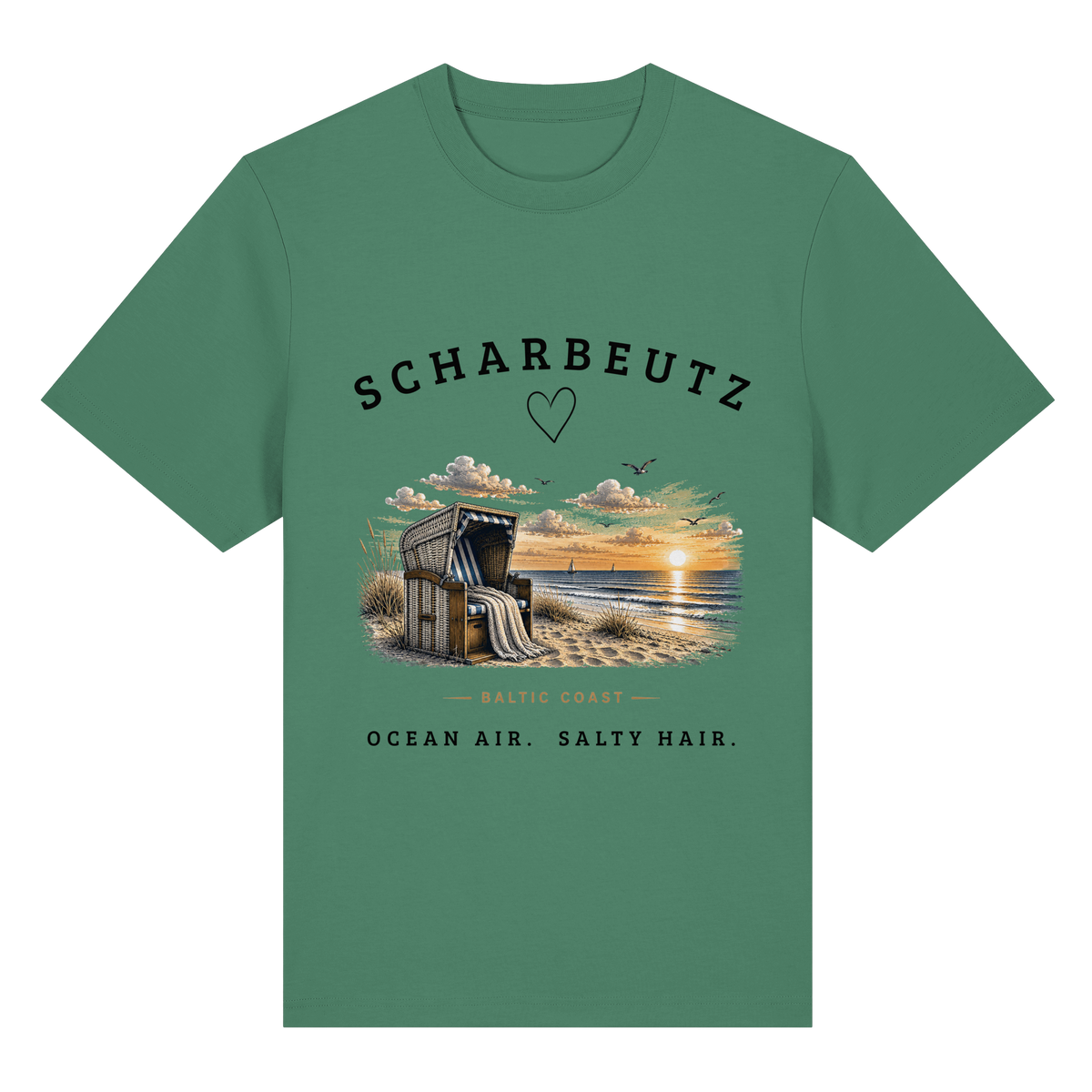 Scharbeutz - Strandkorb am Meer - Bio-Heavy Shirt