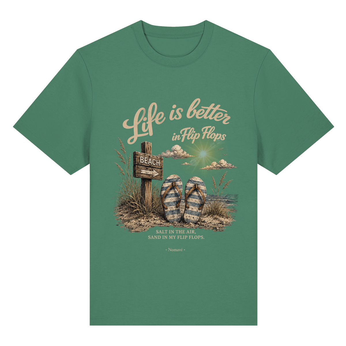 Life-is-better-in-Flip-Flops-Dark-Edition - Bio-Heavy Shirt
