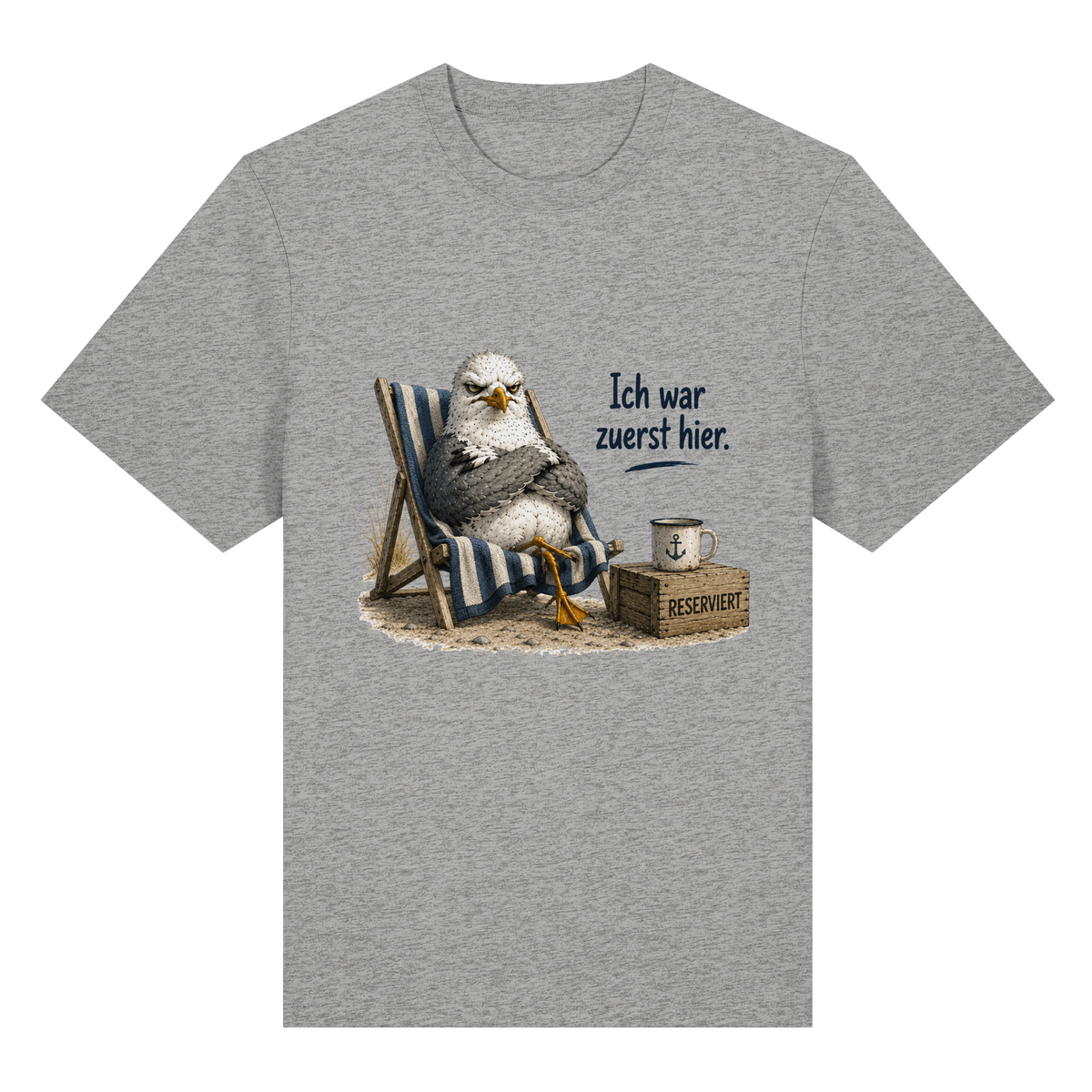 Ich war zuerst hier – Möwe mit Meinung - Bio-Heavy Shirt
