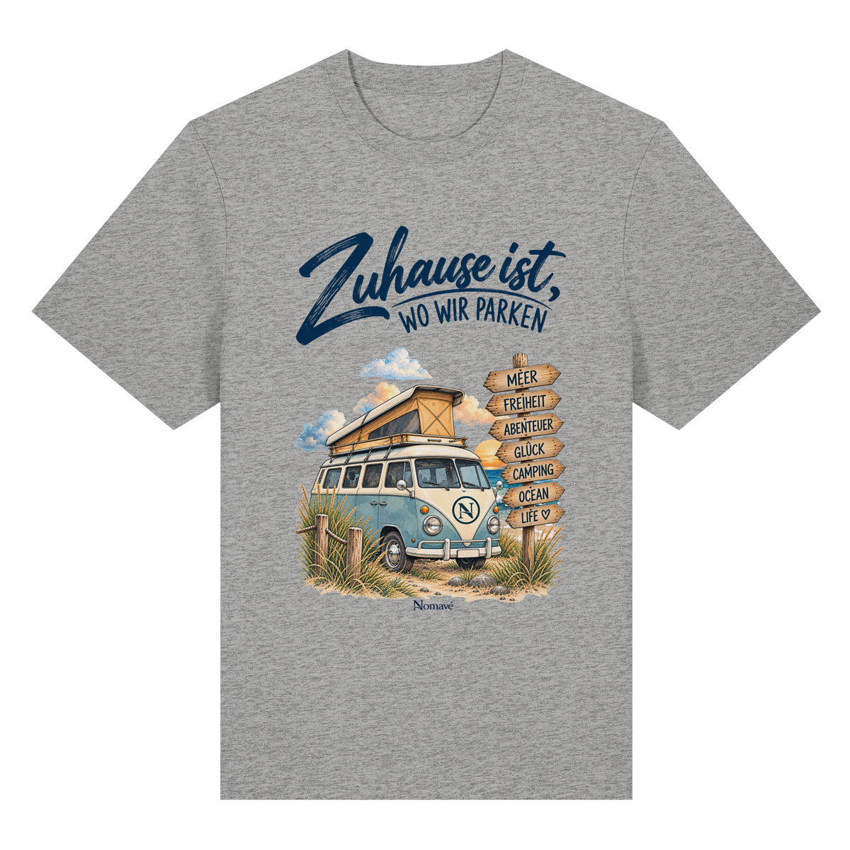 Zuhause ist, wo wir parken – Vanlife & Camping - Bio-Heavy Shirt