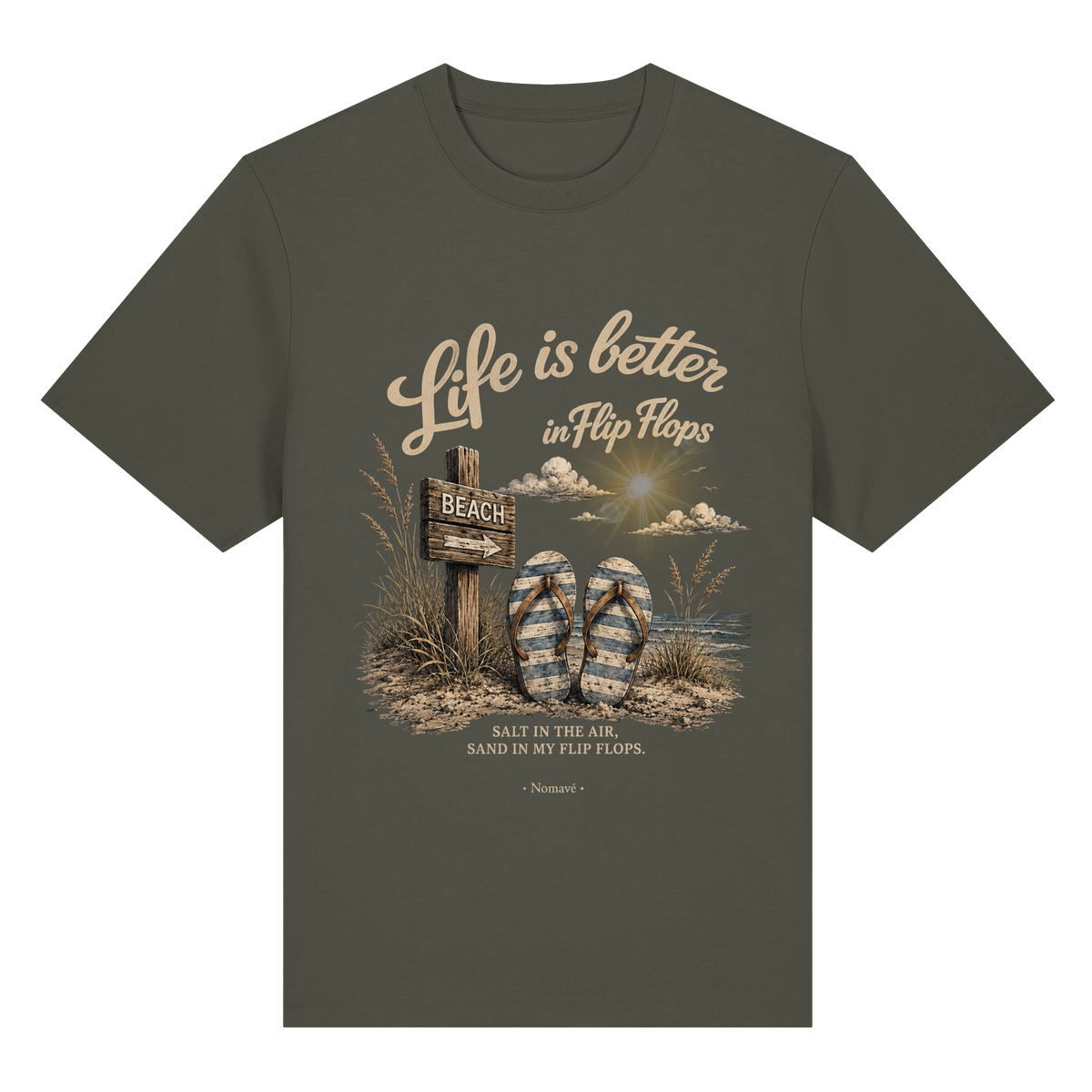 Life-is-better-in-Flip-Flops-Dark-Edition - Bio-Heavy Shirt