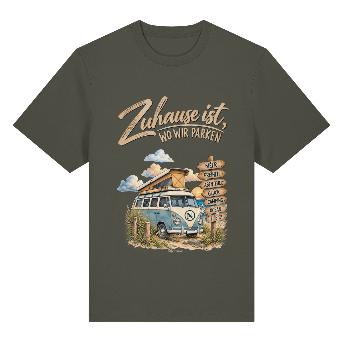 Zuhause ist, wo wir parken – Vanlife & Camping - Bio-Heavy Shirt