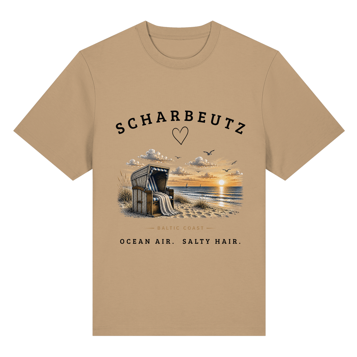 Scharbeutz - Strandkorb am Meer - Bio-Heavy Shirt