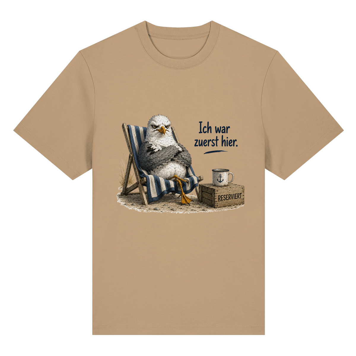 Ich war zuerst hier – Möwe mit Meinung - Bio-Heavy Shirt