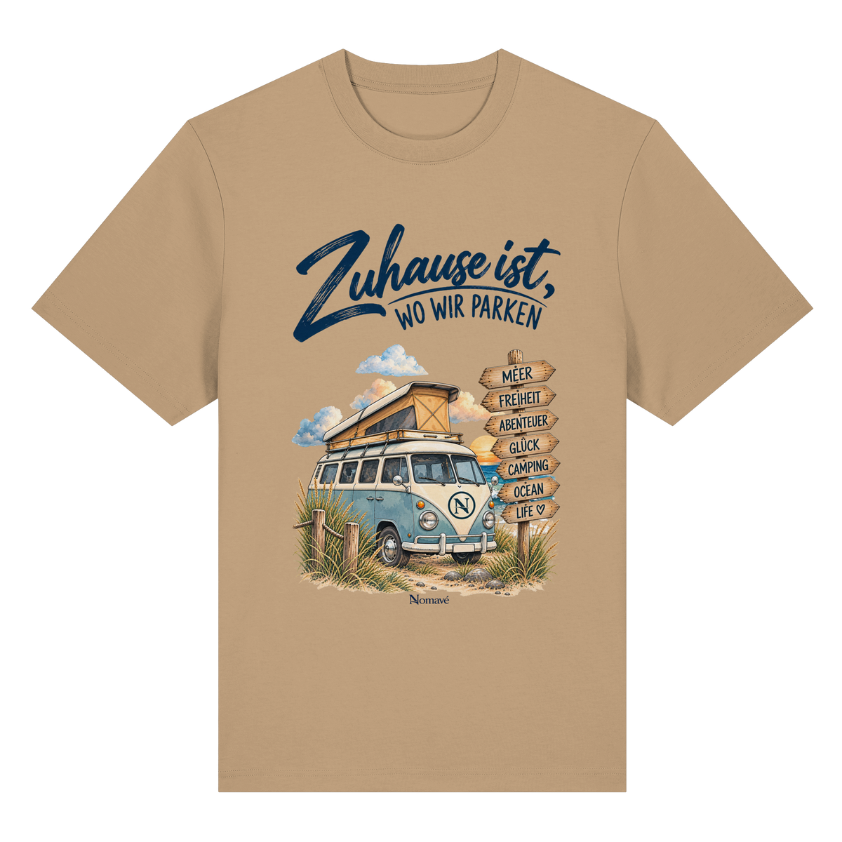 Zuhause ist, wo wir parken – Vanlife & Camping - Bio-Heavy Shirt