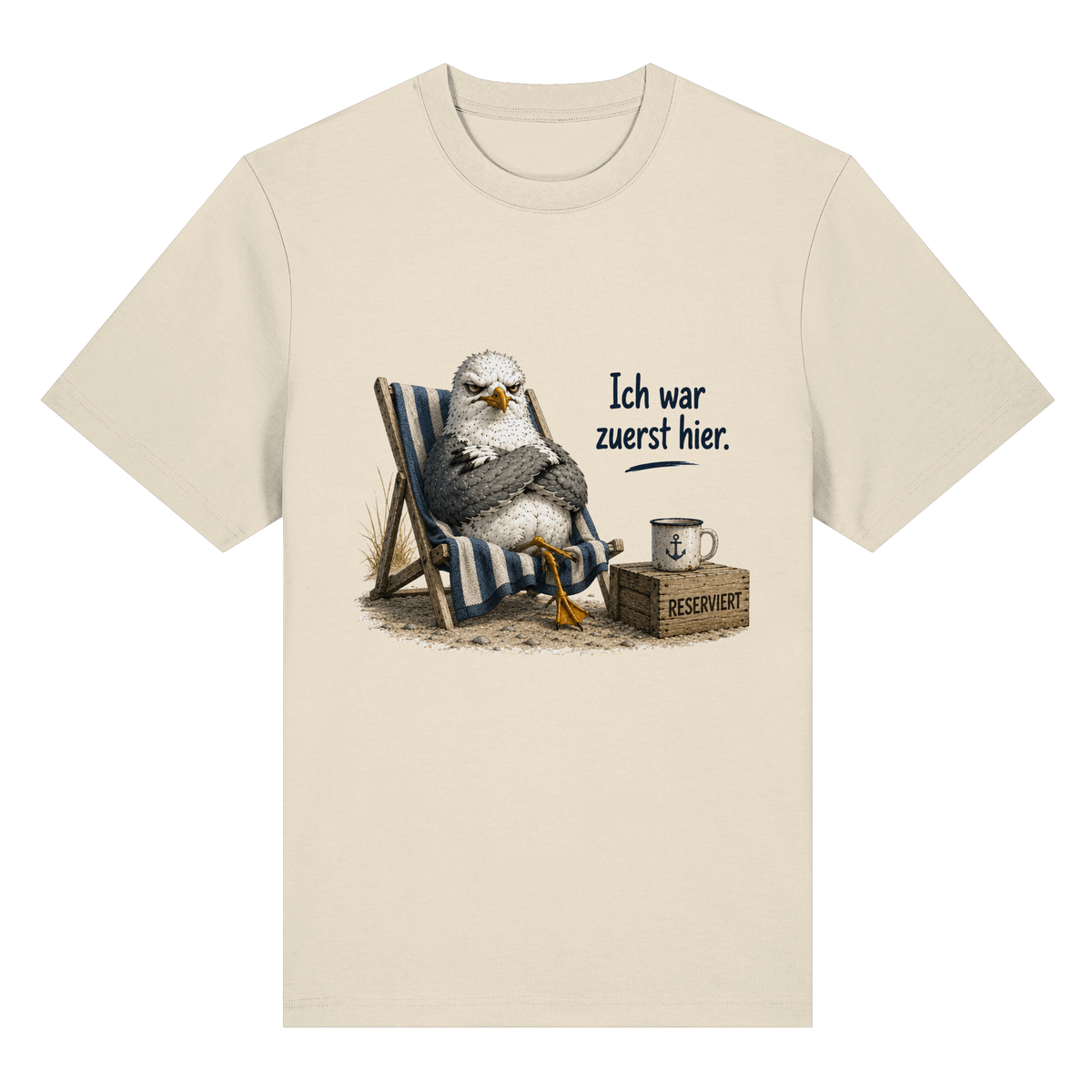 Ich war zuerst hier – Möwe mit Meinung - Bio-Heavy Shirt
