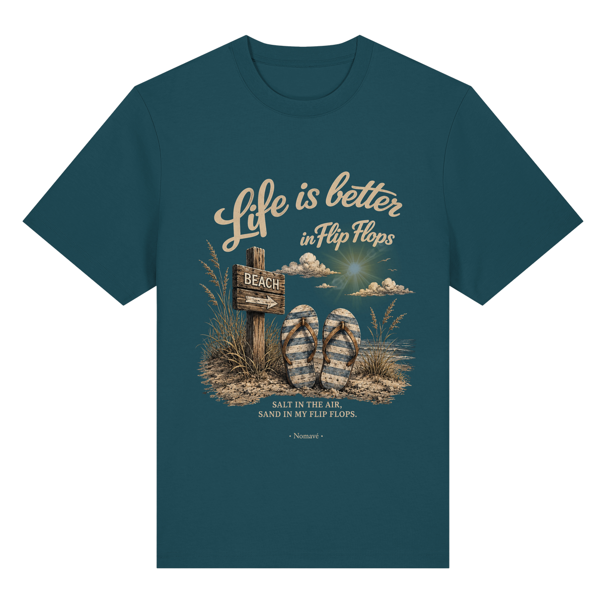 Life-is-better-in-Flip-Flops-Dark-Edition - Bio-Heavy Shirt